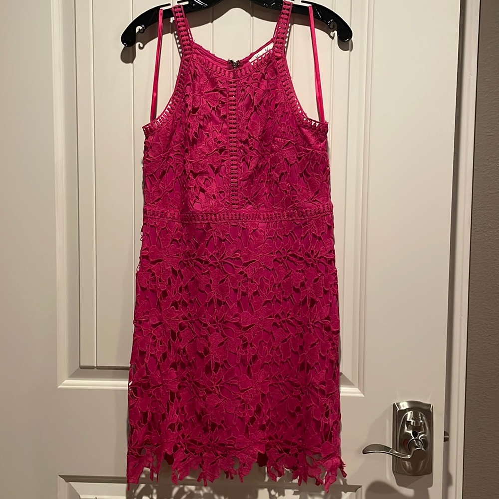 She plus sky size Large pink dress. With bonus dress size 10.